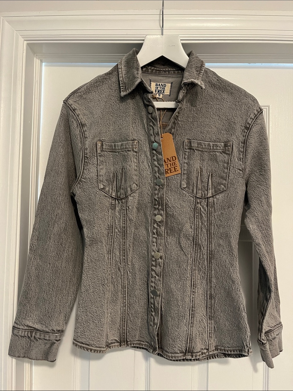 Band of the Free Women's Gray Denim Jacket